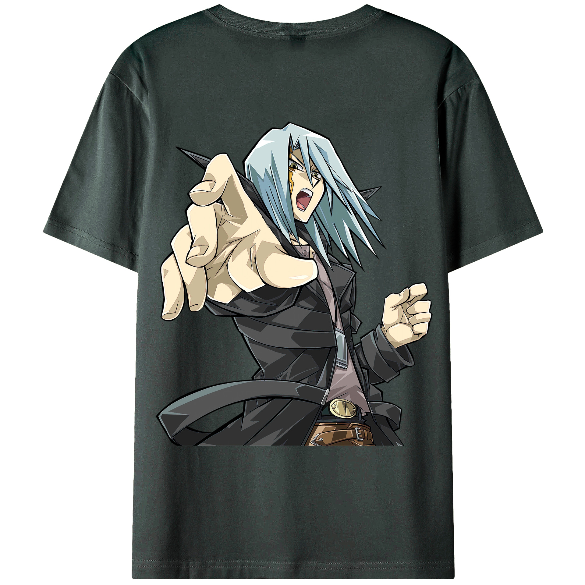 （画像用） 遊☆戯☆王 Yu-Gi-Oh! 綿100％ メンズ半袖Tシャツ（バックプリント） 通気性